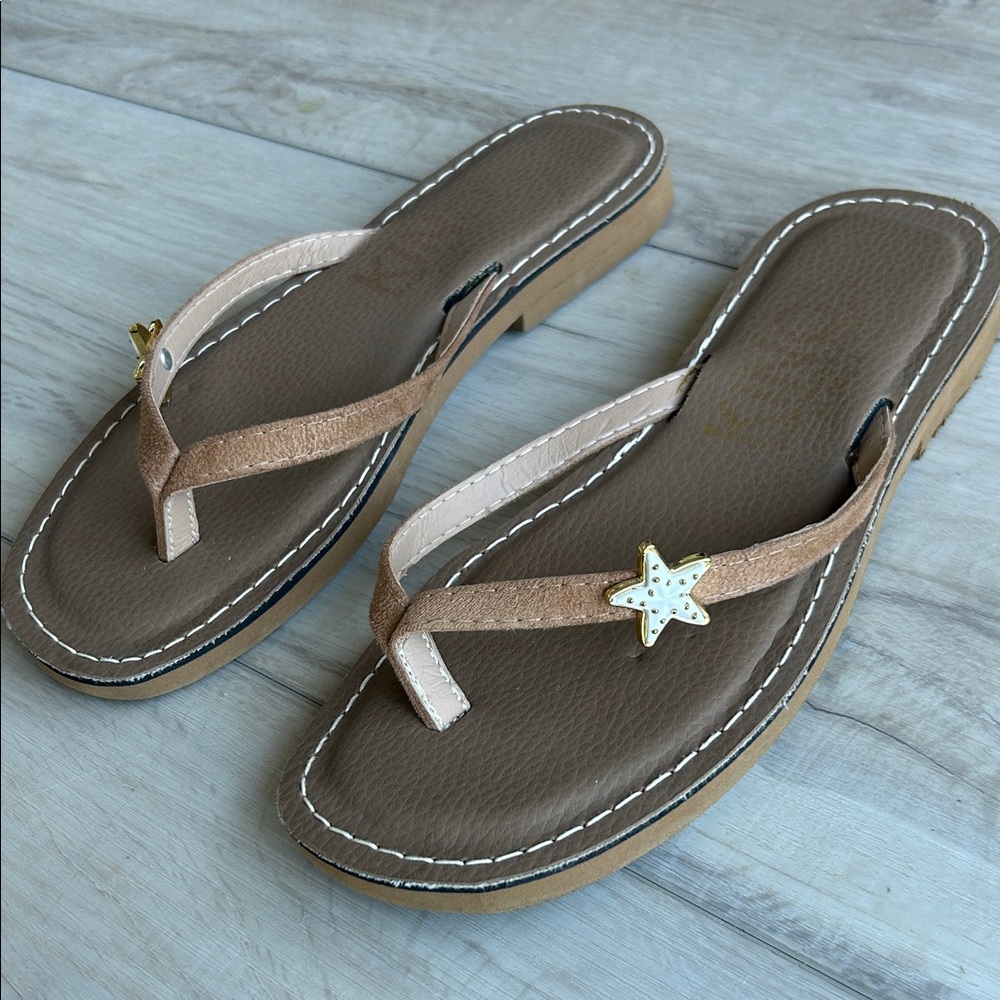 Kino 7 Brown Star-Embellished Women's Sandals